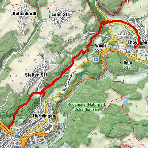 Thayngen - Churzloch - Langloch - Schaffhausen, Hohberg