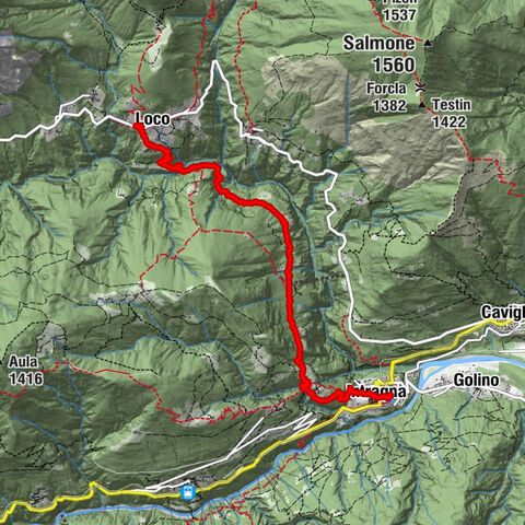 Ticino: Loco Onsernone - Vosa - Intragna