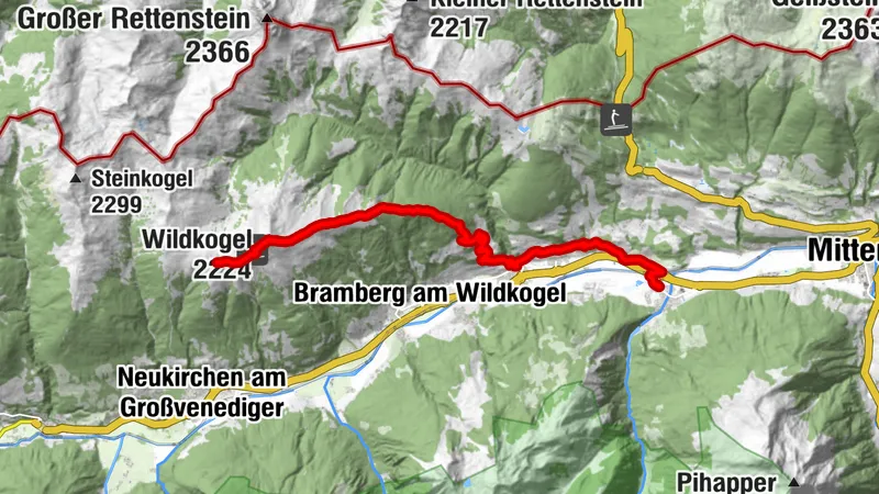 HOHE TAUERN PANORAMA TRAIL | ET05: Rettensteinblick | Bergstation Wildkogelbahn/Neukirchen-Bramberg - Hollersbach