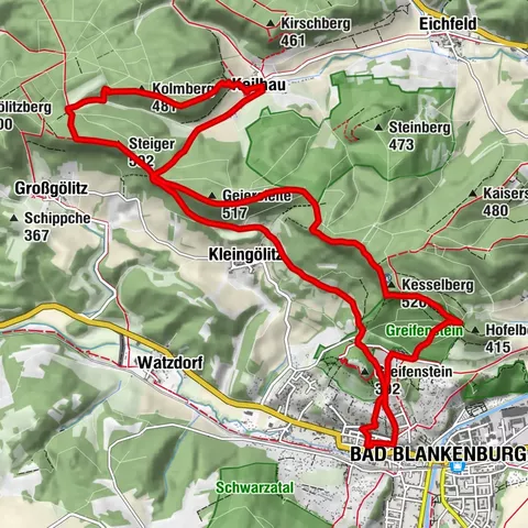 Rundwanderweg - "Friedrich-Fröbel" - Bad Blankenburg