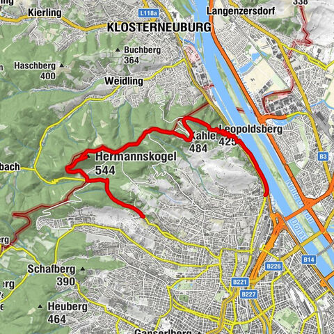 "Über die höchsten Wiener" - Leopoldsberg, Kahlenberg, Hermannskogel