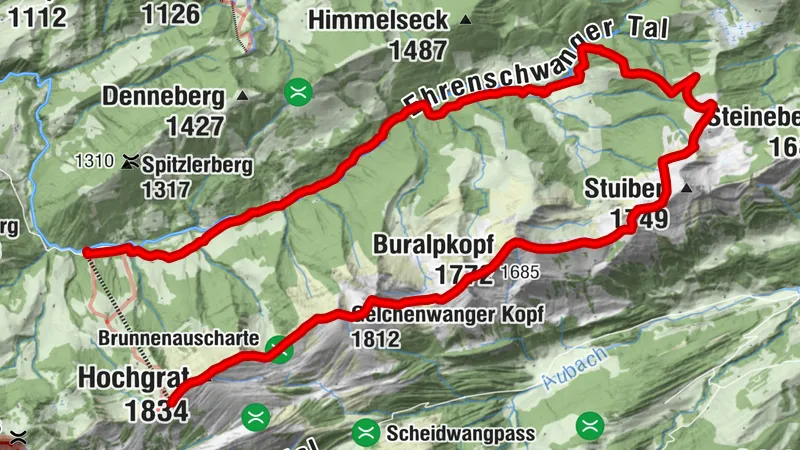 Panorama-Rundtour über den Grat bis zum Sedererstuiben