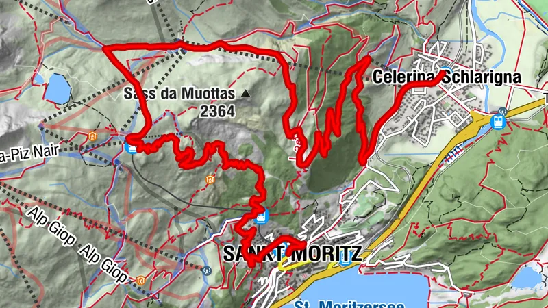 Celerina-Marguns-Corviglia-St. Moritz (E-Mountainbike)