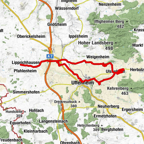 Geckenheim, Kapellberg, Gollachquelle, Uffenheim