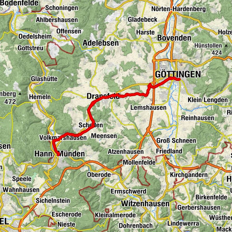 Von Göttingen nach Hann. Münden und zurück