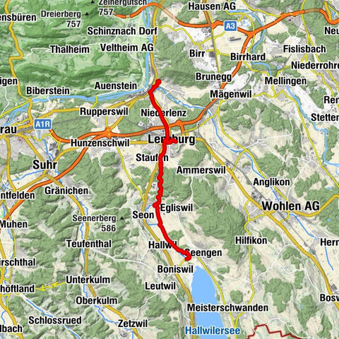 Habsburger Weg 1. Etappe: Seengen - Wildegg