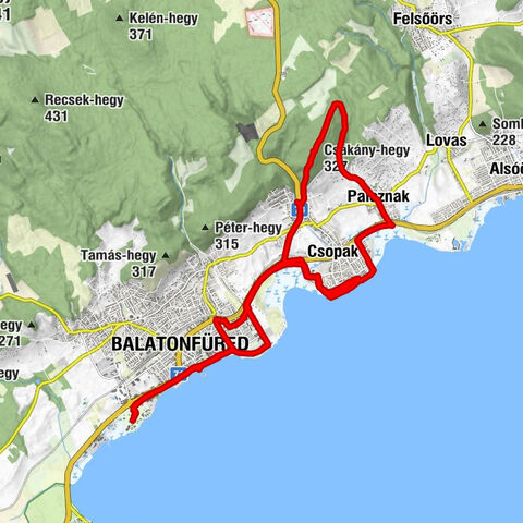 Batatonfured kemp - Csakany kilatom rozhledna