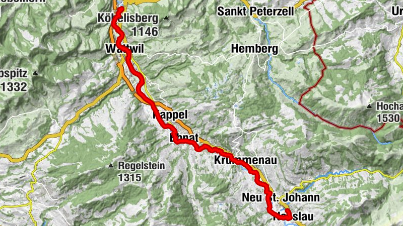 Thurweg Toggenburg, Etappe 2, Nesslau - Lichtensteig