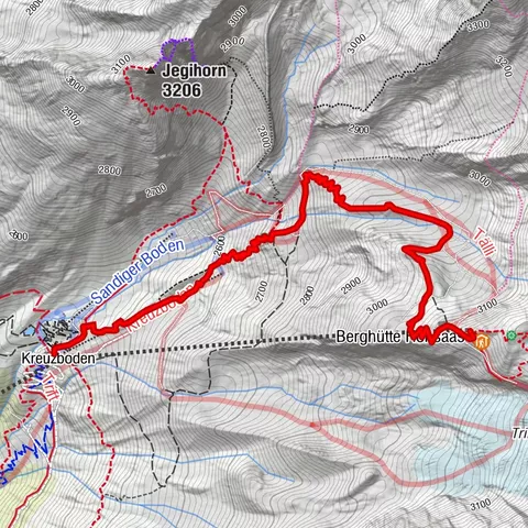Bergweg Kreuzboden - Hohsaas