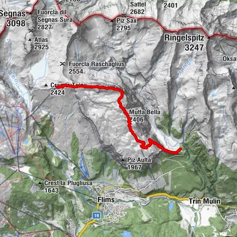 Von Cassons über den Flimserstein nach Bargis