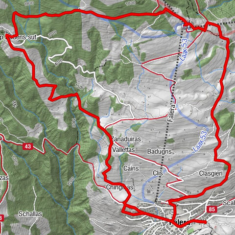 Rundwanderung: Falera-Curnius-Alp Dadens-Falera