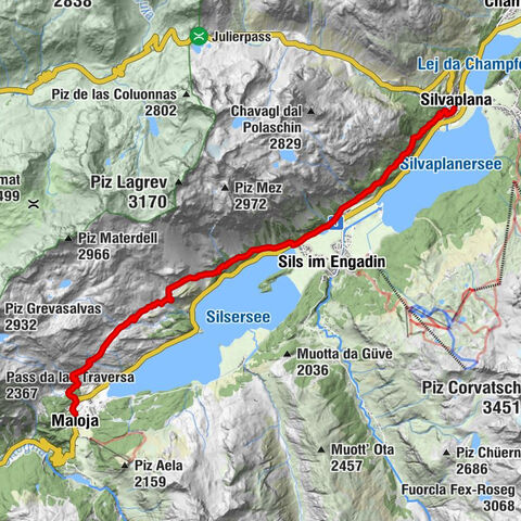 87 Via Engiadina: Etappe 1 Maloja-Silvaplana