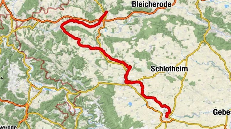 Deutsche Fachwerkstraße: Worbis - Mühlhausen - Bad Langensalza