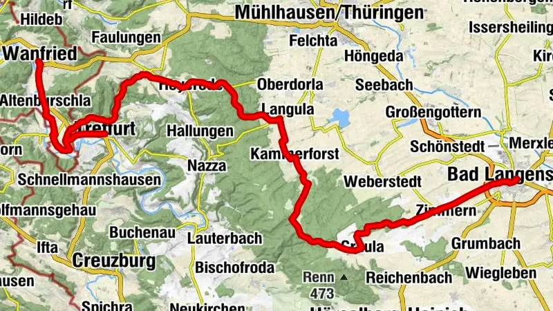 Deutsche Fachwerkstraße: Bad Langensalza - Wanfried - Treffurt