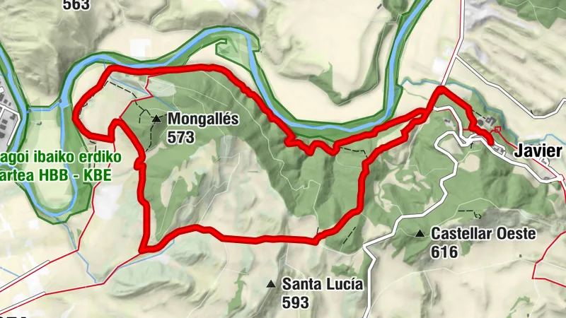 Navarra - Paseo del Papa-Peña del Adiós. Javier