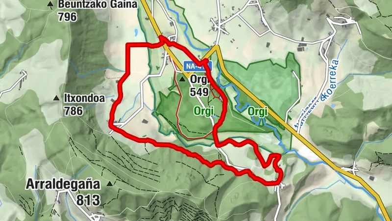 Navarra - Sendero de Orgi. Lizaso