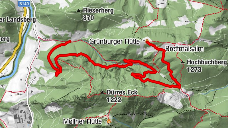 Mit dem Mountainbike auf die Grünburger Hütte