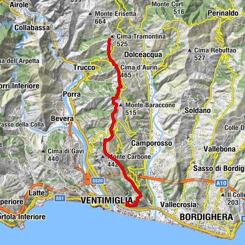 Etappe Nr. 01: Ventimiglia - La Colla