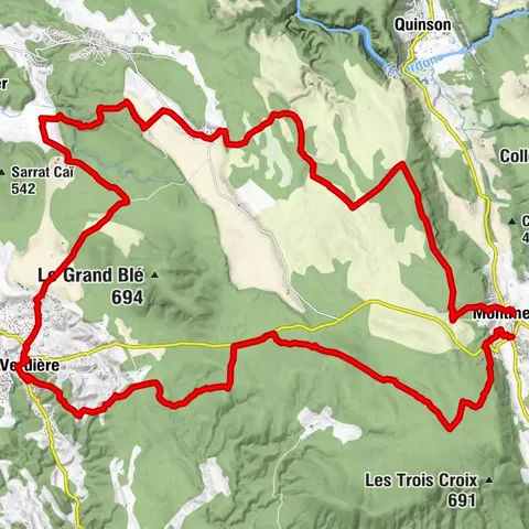 Website MTB FFC - Provence Verdon - Strecke 11 - Rot