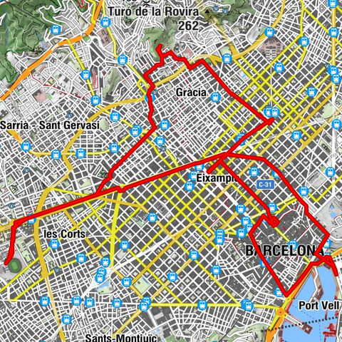 Sightseeing mit dem Rad durch Barcelona