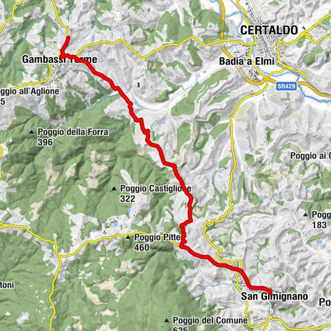 Gambassi -San Gimignano via Francigena