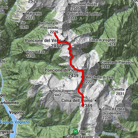 Via Alta della Verzasca - 2. Etappe: Borgna Hütte-Cornavosa Hütte