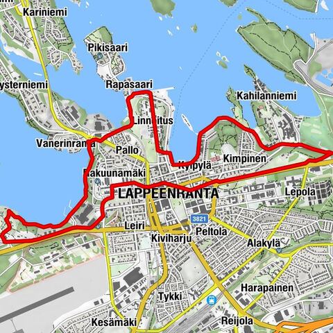 Stadtrundfahrt Radroute Lappeenranta