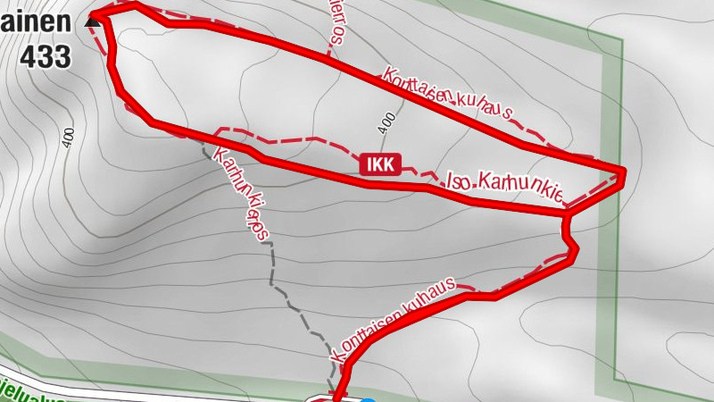 Konttaisen Kuhaus 2 km Winterweg, Naturschutzgebiet Valtavaara-Pyhävaara