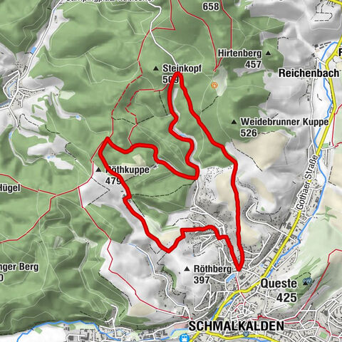 Rundweg - Um´s Pfaffenbach - Schmalkalden - Thüringer Wald