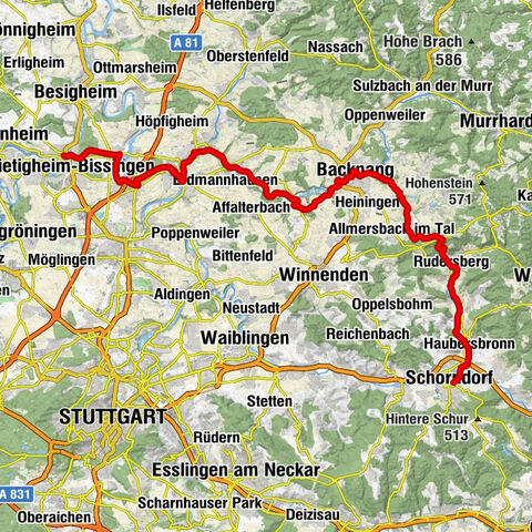 Deutsche Fachwerkstraße: Bietigheim-Bissingen – Schorndorf