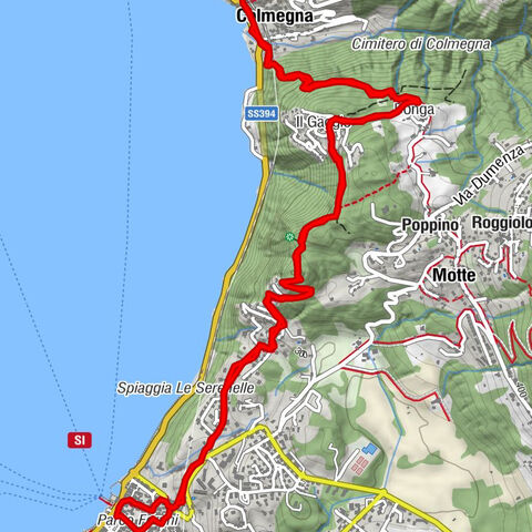 Schöner Höhenweg über dem Lago Maggiore