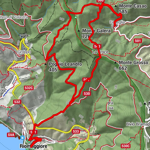 Codeglia nach Riomaggiore und Zurück