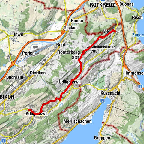 von Adligenswil aufs Michelskreuz nach Meierskappel