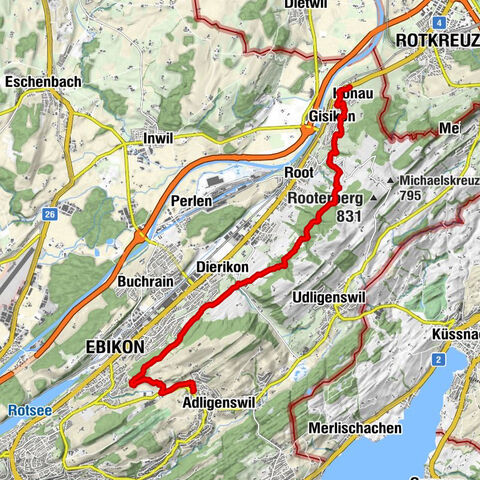Rontaler Höhenweg Honau, Schweiz