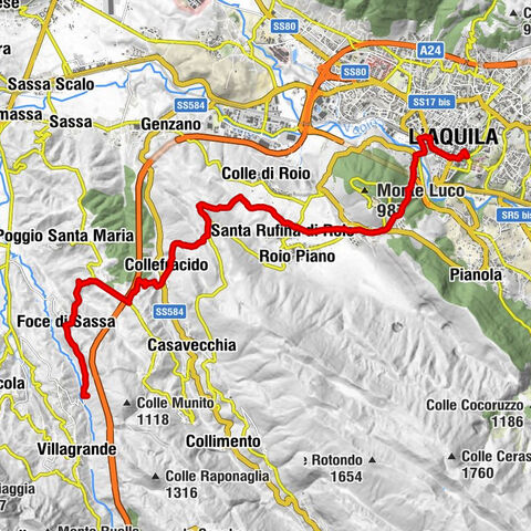Erzengel Michael Weg, Etappe 5: Villagrande di Tornimparte - L'Aquila