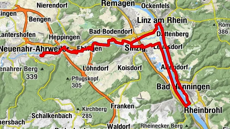 Fährenrundtour nach Bad Hönningen und zurück