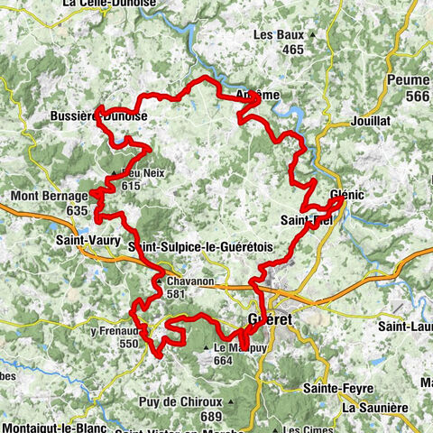 GRP des Monts de Guéret - Wasserschleife