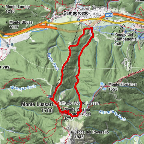 Monte Santo di Lussari, Skitour, Pilgerweg