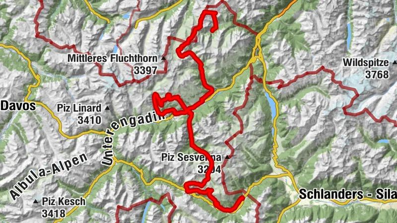 Trai(l)s Vals: Samnaun – Scuol – Val Müstair (Gesamttour)