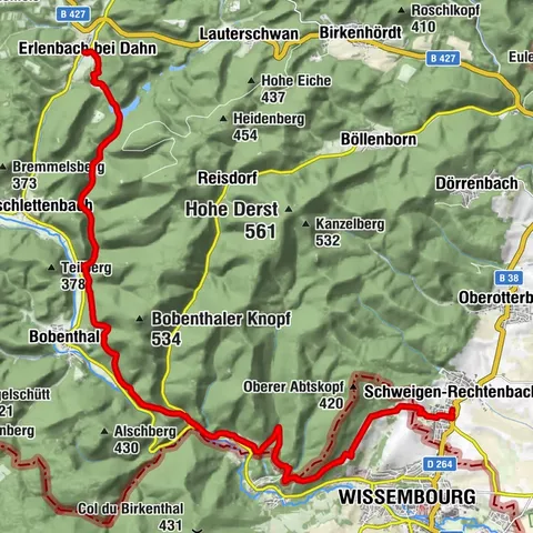 Pfälzer Waldpfad Etappe 08 Erlenbach - Schweigen-Rechtenbach