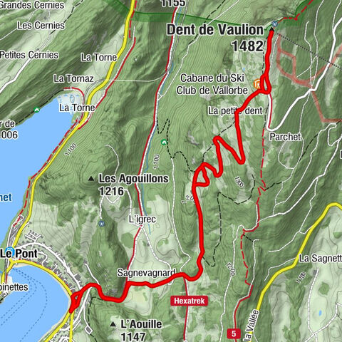 L'Abbaye - Cabane du Ski Club de Vallorbe - Dent de Vaulion - Vaulion