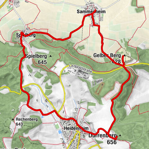 Sammenheim - Hagbuck - Dürrenberg - Gelber Berg