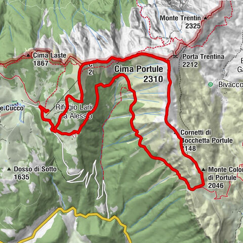 Rifugio Larici da Alessio - Cima Portule - Cornetti di Bocchetta Portule - Monte Colombetta di Portule