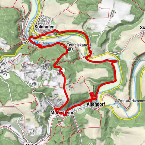 Solnhofen - Teufelskanzel - Gasthof Zum Brunnen