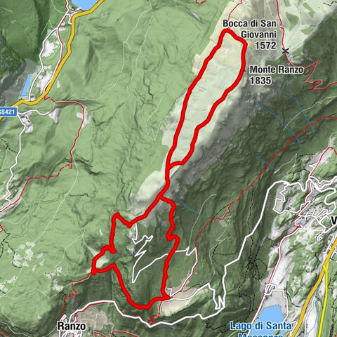Monte Gazza: Blick auf die 4 Seen