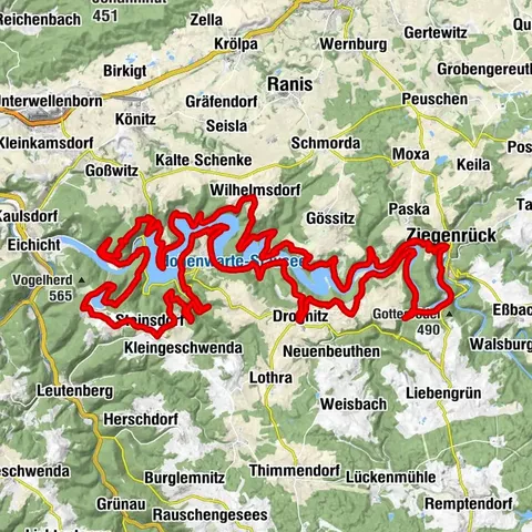 Wanderung - Hohenwarte Stausee Weg - Thüringer Wald