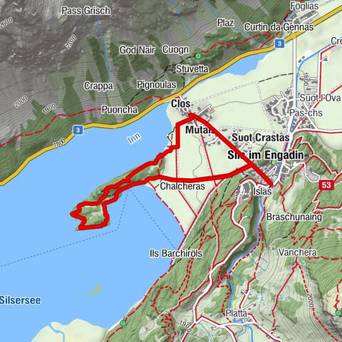 Sils – Halbinsel Chastè – Sils
