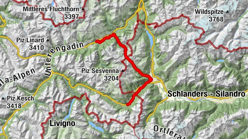Uina-Bernina Bike-Tour Etappe 1: Scuol – Sta. Maria