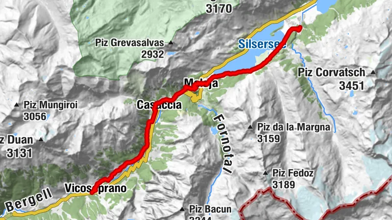 Smaragdweg Sils - Vicosoprano