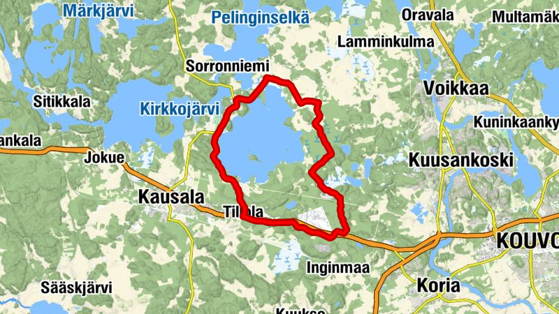 Radrundfahrt um den Urajärvi-See, Iitti